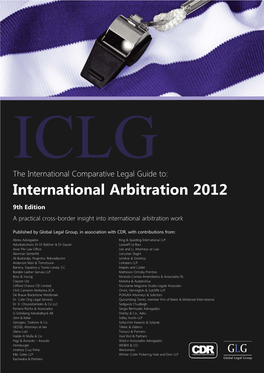 International Arbitration 2012