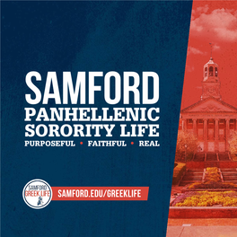 Panhellenic Life at Samford Is Like No Other Community