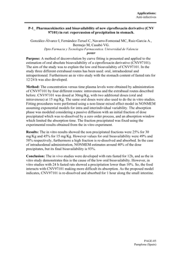 P-15 Population PK/PD Model of GPI 15715 and GPI-Derived Propofol in Sedation and Comparison of PK/PD Models for Ordered Categorical Observations