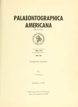 PALAEONTOGRAPHICA AMERICANA (Founded 1917)