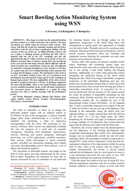 Smart Bowling Action Monitoring System Using WSN