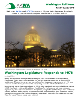 Washington Legislature Responds to I-976