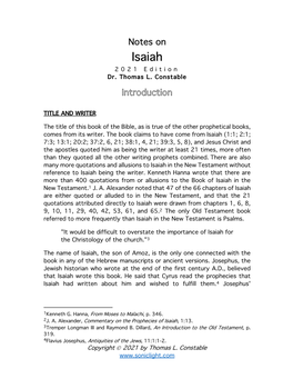 Isaiah 202 1 Edition Dr