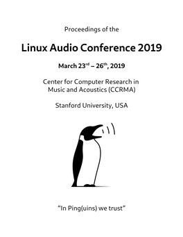 Linux Audio Conference 2019