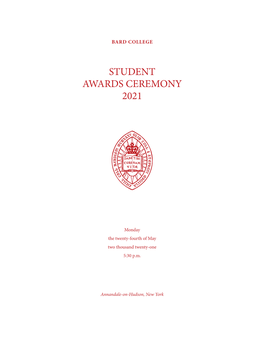 Student Awards Ceremony 2021