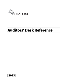 Auditors' Desk Reference