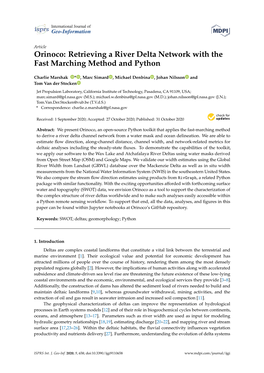 Orinoco: Retrieving a River Delta Network with the Fast Marching Method and Python