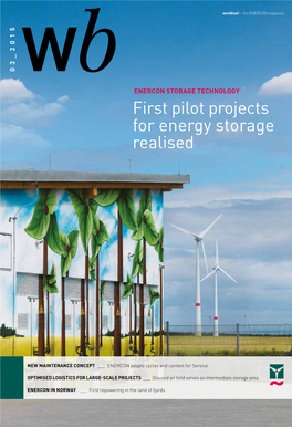 First Pilot Projects for Energy Storage Realised