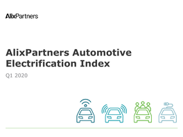 Alixpartners Automotive Electrification Index Q1 2020 ALIXPARTNERS AUTOMOTIVE ELECTRIFICATION INDEX Alixpartners Automotive Electrification Index