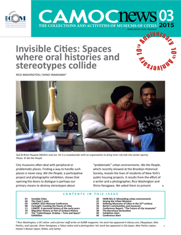 Invisible Cities: Spaces Where Oral Histories and Stereotypes Collide
