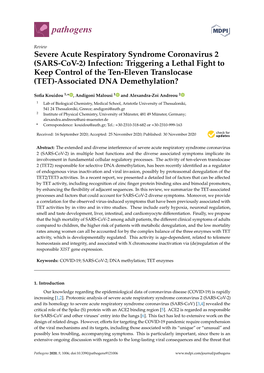 Severe Acute Respiratory Syndrome Coronavirus 2 (SARS-Cov-2)