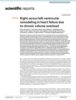 Right Versus Left Ventricular Remodeling in Heart Failure Due To