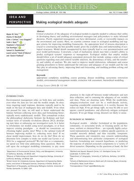 Making Ecological Models Adequate