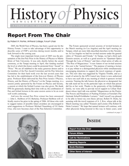 Report from the Chair by Robert H