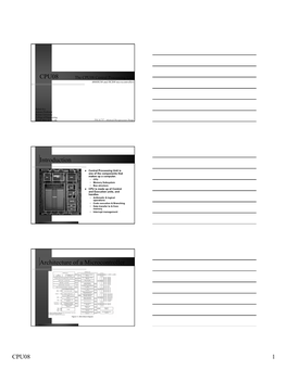 CPU08 Introduction Architecture of a Microcontroller