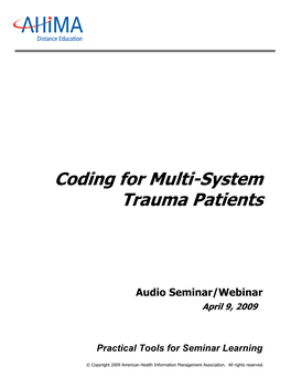 Coding for Multi-System Trauma Patients