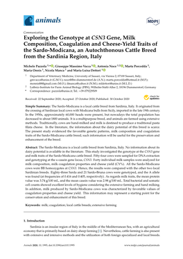 Exploring the Genotype at CSN3 Gene, Milk Composition