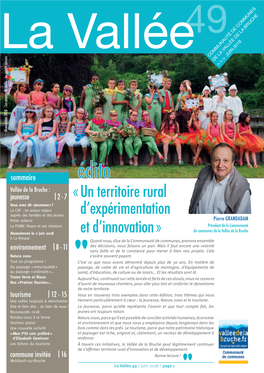 « Un Territoire Rural D'expérimentation Et D'innovation »