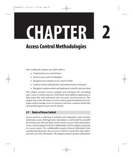 Access Control Methodologies