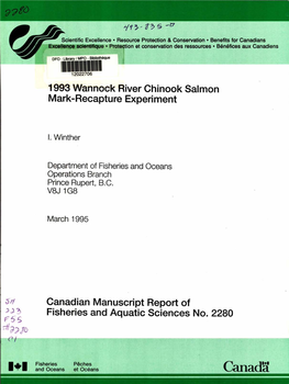 1993 Wannock River Chinook Salmon Mark-Recapture Experiment