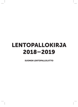 Lentopallokirja 2018–2019