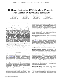 Optimizing CPU Simulator Parameters with Learned Differentiable