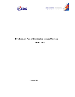 Development Plan of Distribution System Operator 2019 – 2028