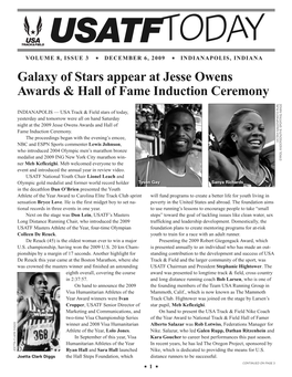 Galaxy of Stars Appear at Jesse Owens Awards & Hall of Fame
