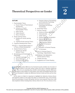 Chapter 2: Theoretical Perspectives on Gender