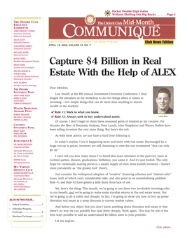 Capture $4 Billion in Real Estate with the Help of ALEX