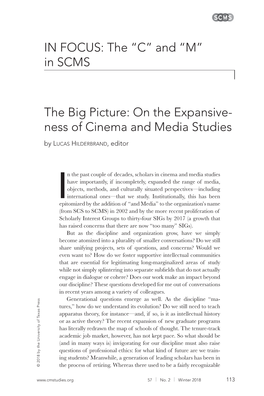 IN FOCUS: the “C” and “M” in SCMS the Big Picture: on the Expansive