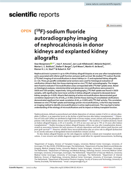 [18F]-Sodium Fluoride Autoradiography Imaging of Nephrocalcinosis In