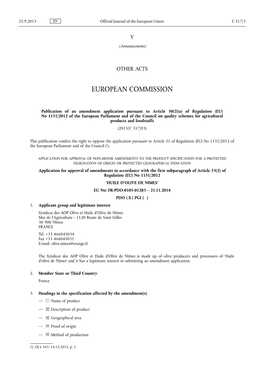 A) of Regulation (EU) No 1151 /2012 of the European Parliament and of the Council on Quality Schemes for Agricultural Products and Foodstuffs (2015/C 317/03