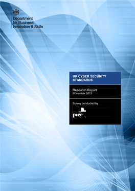 UK Cyber Security Standards: Research Report