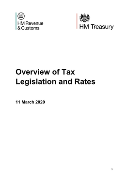 Budget 2020: Overview of Tax Legislation and Rates