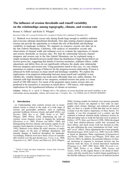 The Influence of Erosion Thresholds and Runoff Variability on the Relationships Among Topography, Climate, and Erosion Rate Roman A