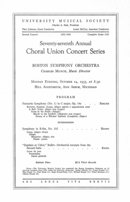 Choral Union Concert Series