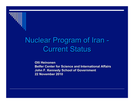 Nuclear Program of Iran