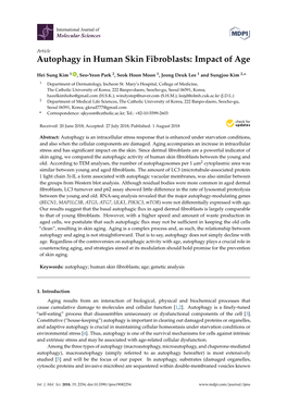 Autophagy in Human Skin Fibroblasts: Impact of Age