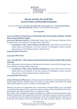 Russia and the New Cold War. Current State and Possible Evolution