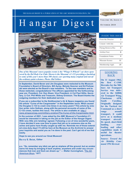 Hangar Digest Is a Publication of Th E Amc Museum Foundation, Inc