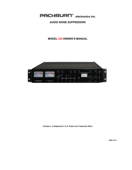 Model 325 Manual