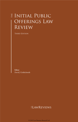 The Initial Public Offerings Law Review (2019)