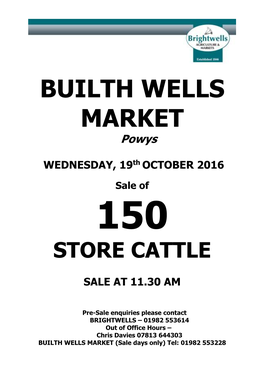 BUILTH WELLS MARKET Powys