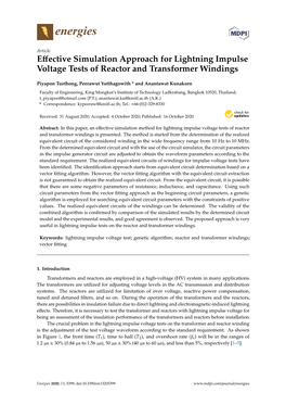 Effective Simulation Approach for Lightning Impulse Voltage Tests Of