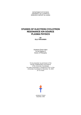 Studies of Electron Cyclotron Resonance Ion Source Plasma Physics
