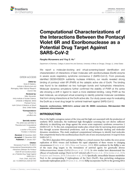 Computational Characterizations of the Interactions Between the Pontacyl Violet 6R and Exoribonuclease As a Potential Drug Target Against SARS-Cov-2