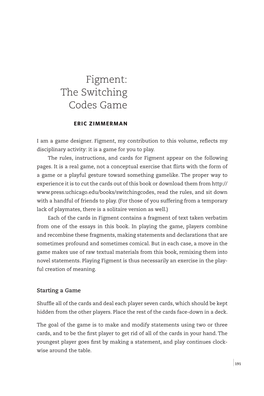 Figment: the Switching Codes Game