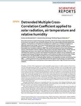 Detrended Multiple Cross-Correlation Coefficient Applied to Solar