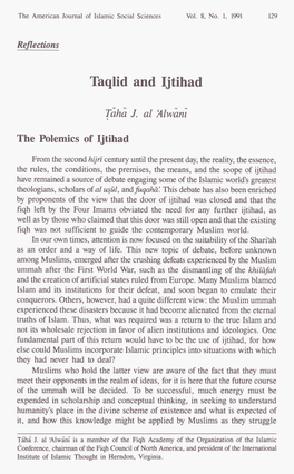 Taqlid and Ijtihad